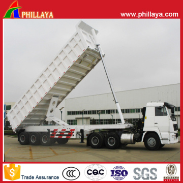 2-3 Axles Hydraulic Cylinder Rear Tipping Truck Tipper Semi Trailer